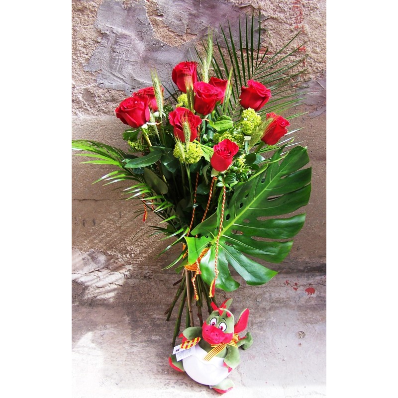 Roses de Sant Jordi tija extra amb "Drac" Roses de Sant Jordi tija extra amb "Drac"