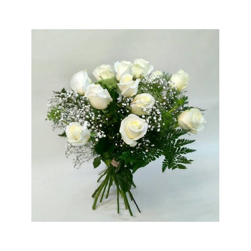 Ramo de rosas blancas 'Luz'